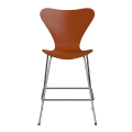 FRITZ HANSEN krzesło barowe SERIES 7 64cm fornir barwiony rajski pomarańcz