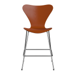 FRITZ HANSEN krzesło barowe SERIES 7 64cm fornir barwiony rajski pomarańcz