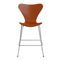 FRITZ HANSEN krzesło barowe SERIES 7 64cm fornir barwiony rajski pomarańcz