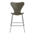 FRITZ HANSEN krzesło barowe SERIES 7 64cm fornir barwiony oliwkowy