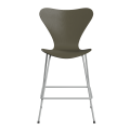 FRITZ HANSEN krzesło barowe SERIES 7 64cm fornir barwiony oliwkowy