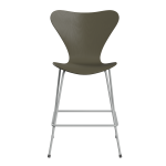 FRITZ HANSEN krzesło barowe SERIES 7 64cm fornir barwiony oliwkowy