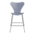 FRITZ HANSEN krzesło barowe SERIES 7 64cm fornir barwiony lawendowy błękit