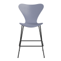 FRITZ HANSEN krzesło barowe SERIES 7 64cm fornir barwiony lawendowy błękit
