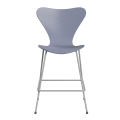 FRITZ HANSEN krzesło barowe SERIES 7 64cm fornir barwiony lawendowy błękit