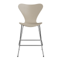 FRITZ HANSEN krzesło barowe SERIES 7 64cm fornir barwiony jasny beż