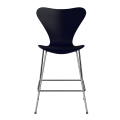 FRITZ HANSEN krzesło barowe SERIES 7 64cm fornir barwiony granatowy