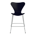 FRITZ HANSEN krzesło barowe SERIES 7 64cm fornir barwiony granatowy