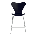 FRITZ HANSEN krzesło barowe SERIES 7 64cm fornir barwiony granatowy