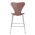 FRITZ HANSEN krzesło barowe SERIES 7 64cm fornir barwiony dzika róża