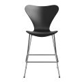 FRITZ HANSEN krzesło barowe SERIES 7 64cm fornir barwiony czarny