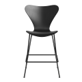 FRITZ HANSEN krzesło barowe SERIES 7 64cm fornir barwiony czarny