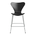 FRITZ HANSEN krzesło barowe SERIES 7 64cm fornir barwiony czarny