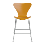 FRITZ HANSEN krzesło barowe SERIES 7 64cm fornir barwiony ciemny żółty