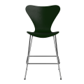 FRITZ HANSEN krzesło barowe SERIES 7 64cm fornir barwiony ciemna zieleń