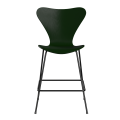 FRITZ HANSEN krzesło barowe SERIES 7 64cm fornir barwiony ciemna zieleń