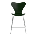 FRITZ HANSEN krzesło barowe SERIES 7 64cm fornir barwiony ciemna zieleń