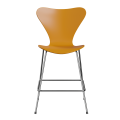 FRITZ HANSEN krzesło barowe SERIES 7 64cm fornir lakierowany ciemny żółty