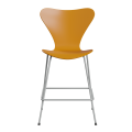 FRITZ HANSEN krzesło barowe SERIES 7 64cm fornir lakierowany ciemny żółty