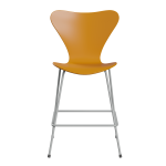 FRITZ HANSEN krzesło barowe SERIES 7 64cm fornir lakierowany ciemny żółty