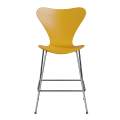 FRITZ HANSEN krzesło barowe SERIES 7 64cm fornir lakierowany żółty