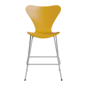 FRITZ HANSEN krzesło barowe SERIES 7 64cm fornir lakierowany żółty