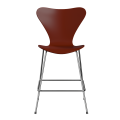 FRITZ HANSEN krzesło barowe SERIES 7 64cm fornir lakierowany wenecka czerwień