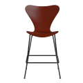 FRITZ HANSEN krzesło barowe SERIES 7 64cm fornir lakierowany wenecka czerwień