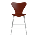 FRITZ HANSEN krzesło barowe SERIES 7 64cm fornir lakierowany wenecka czerwień