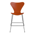 FRITZ HANSEN krzesło barowe SERIES 7 64cm fornir lakierowany rajski pomarańcz
