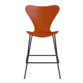 FRITZ HANSEN krzesło barowe SERIES 7 64cm fornir lakierowany rajski pomarańcz