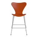 FRITZ HANSEN krzesło barowe SERIES 7 64cm fornir lakierowany rajski pomarańcz
