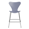 FRITZ HANSEN krzesło barowe SERIES 7 64cm fornir lakierowany lawendowy błękit