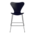 FRITZ HANSEN krzesło barowe SERIES 7 64cm fornir lakierowany granatowy