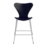 FRITZ HANSEN krzesło barowe SERIES 7 64cm fornir lakierowany granatowy