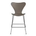 FRITZ HANSEN krzesło barowe SERIES 7 64cm fornir lakierowany gliniany brąz