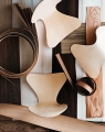 FRITZ HANSEN krzesło barowe SERIES 7 64cm fornir lakierowany dzika róża