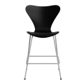FRITZ HANSEN krzesło barowe SERIES 7 64cm fornir lakierowany czarny