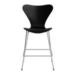 FRITZ HANSEN krzesło barowe SERIES 7 64cm fornir lakierowany czarny