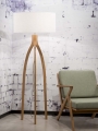 LAMPA PODŁOGOWA ANNAPURNA BAMBUS 3-NOŻNA 128CM/ABAŻUR 60X30CM, LNIANY BIAŁY  GOOD&MOJO