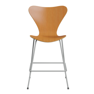 FRITZ HANSEN krzesło barowe SERIES 7 64cm fornir naturalny sosna oregon