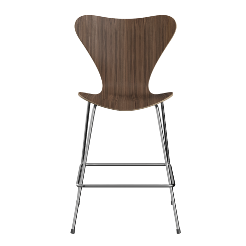 FRITZ HANSEN krzesło barowe SERIES 7 64cm fornir naturalny orzech
