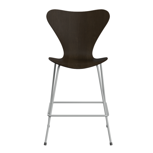 FRITZ HANSEN krzesło barowe SERIES 7 64cm fornir naturalny bardzo ciemny dąb różne warianty
