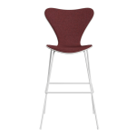 FRITZ HANSEN krzesło barowe SERIES 7 76cm barwiony fornir tapicerowany front różne warianty