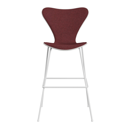 FRITZ HANSEN krzesło barowe SERIES 7 76cm barwiony fornir tapicerowany front różne warianty