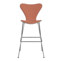 FRITZ HANSEN krzesło barowe SERIES 7 76cm barwiony fornir tapicerowany front różne warianty