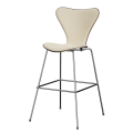 FRITZ HANSEN krzesło barowe SERIES 7 76cm naturalny fornir tapicerowany front różne warianty