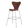 FRITZ HANSEN krzesło barowe SERIES 7 76cm naturalny fornir tapicerowany front różne warianty