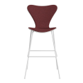 FRITZ HANSEN krzesło barowe SERIES 7 76cm lakierowany fornir tapicerowany front różne warianty