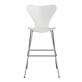 FRITZ HANSEN krzesło barowe SERIES 7 76cm fornir barwiony  różne warianty biały